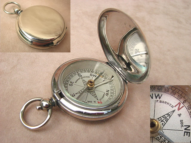 Hunter cased pocket compass by Francis Barker & Son London